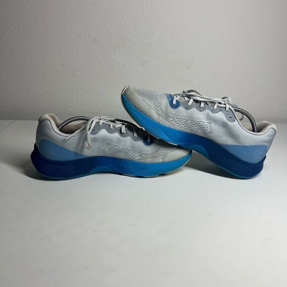 Under Armour Charged Pulse Grey Blue Running Sneakers 3023020-107 men\'s Sz 10,5